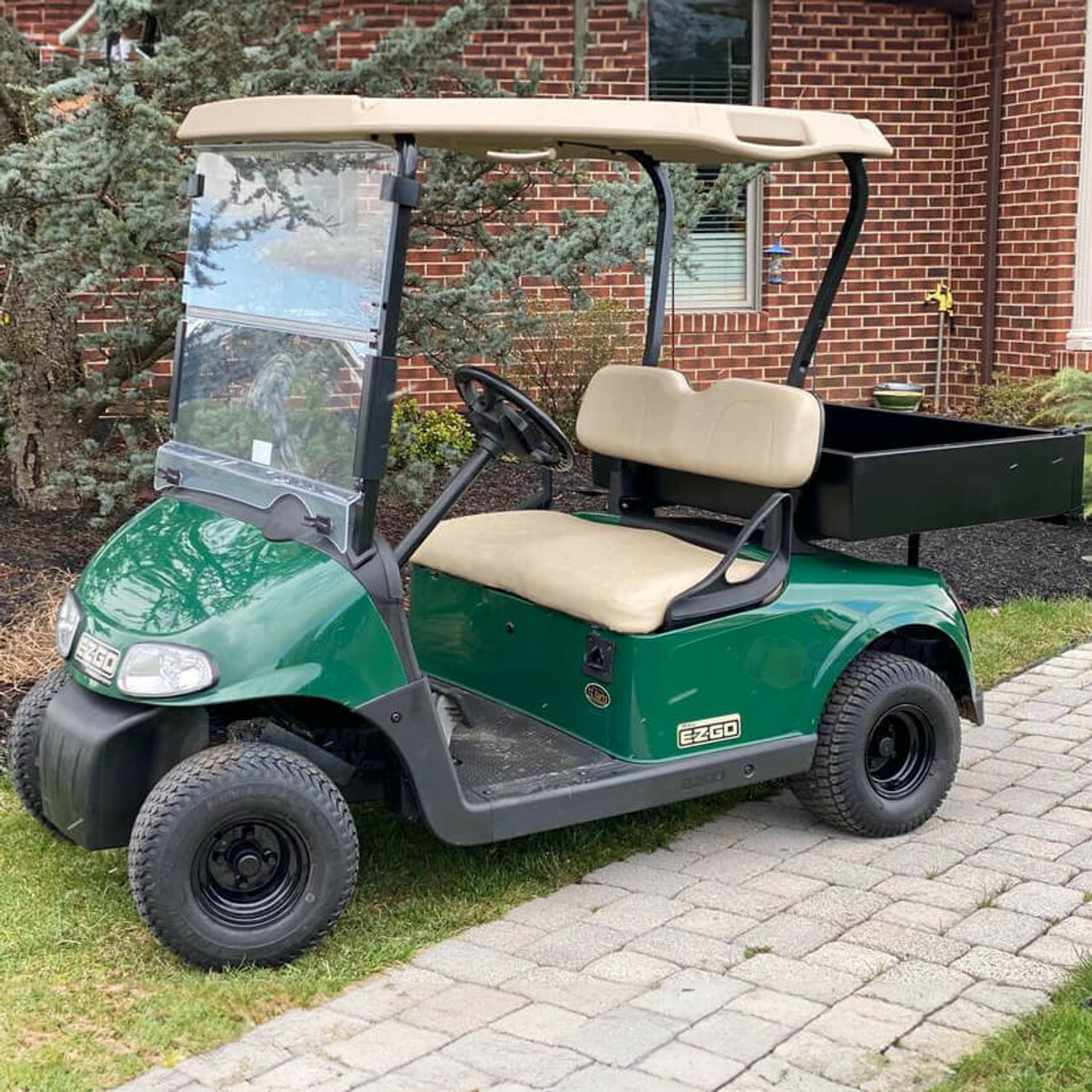 8 inch black steel golf cart wheels on 18x8-50-8 turf golf cart tires
