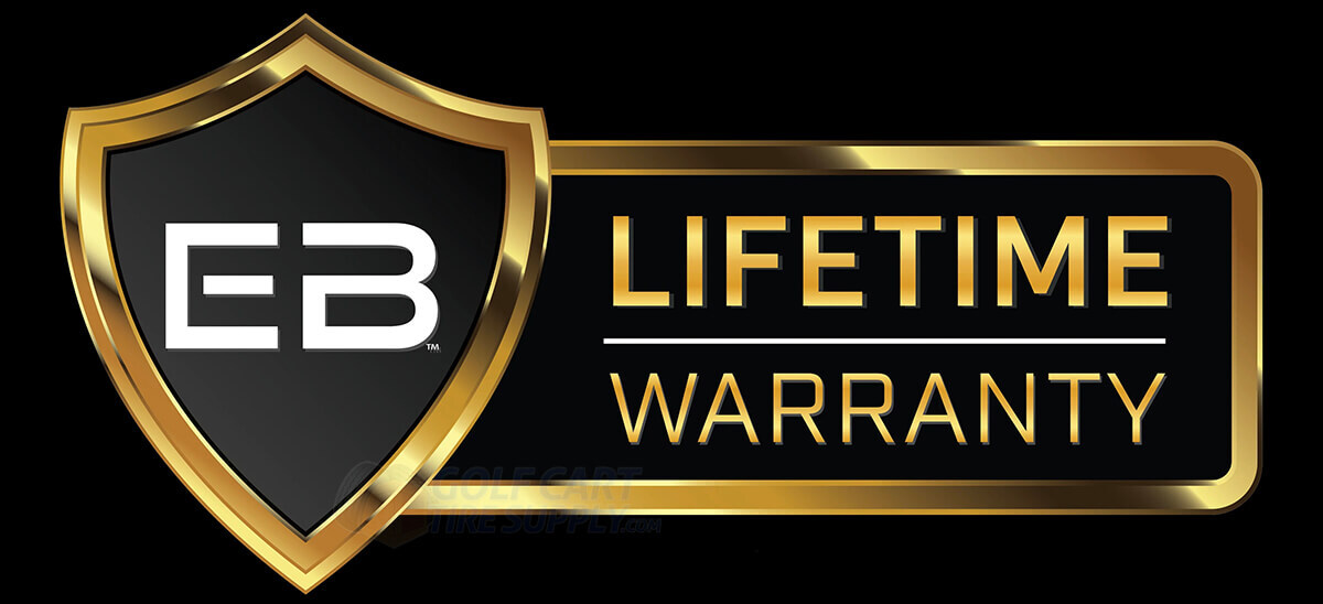 ECO Battery Lifetime Lithium Warranty Badge Black and Gold