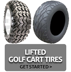 Lifted Golf Cart Tires and All Terrain Golf Cart Tires