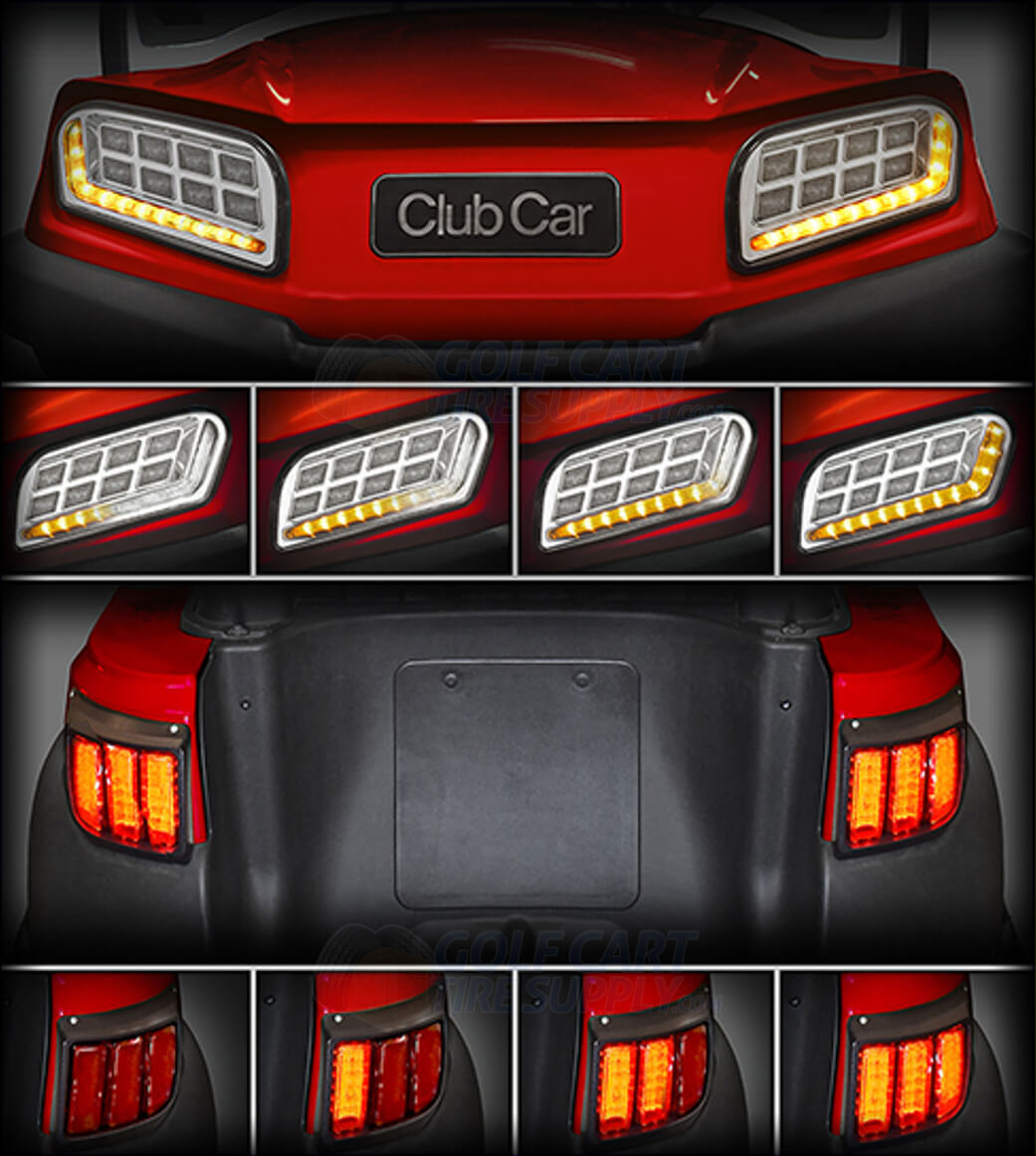 Street Legal Golf Cart Lights on Club Car Onward