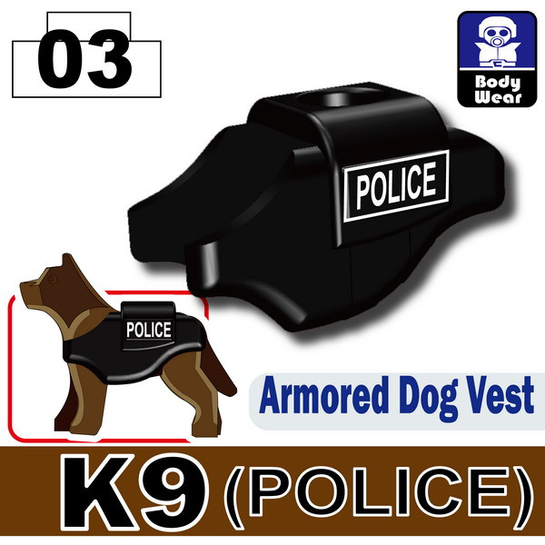 Armored Dog Vest (K9) POLICE Brick Republic