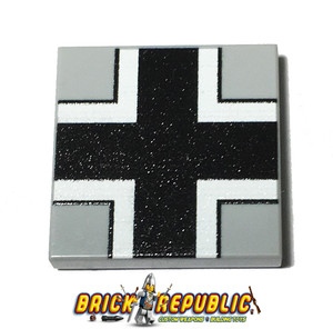 Custom Printed LEGO 2X2 Tile - German Cross