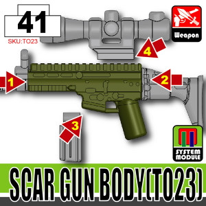 SI-DAN Tank Green SCAR Gun Body (TO23)