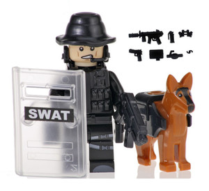 Custom SWAT Police Minifigure with Accessory set #1