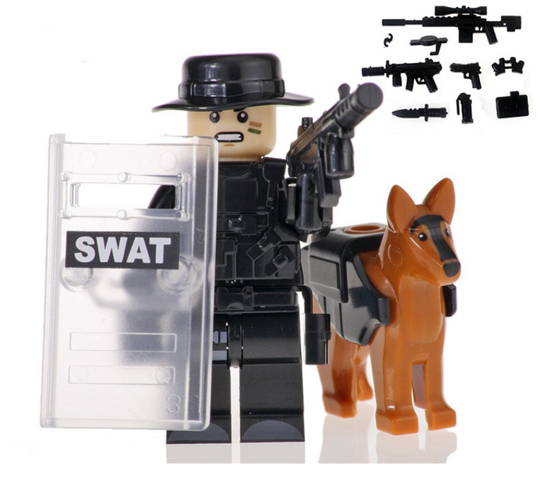 Custom SWAT Police Minifigure with Accessory set #5