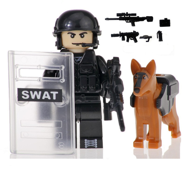 Custom SWAT Police Minifigure with Accessory set #6