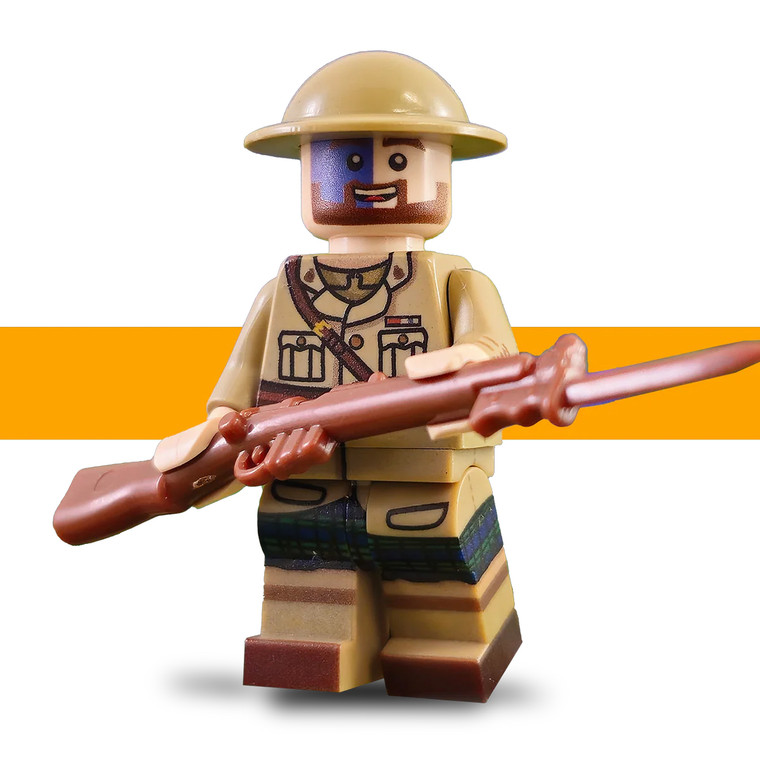 Scots Plastic Custom LEGO Minifigure - Scot British Rifleman – WW1