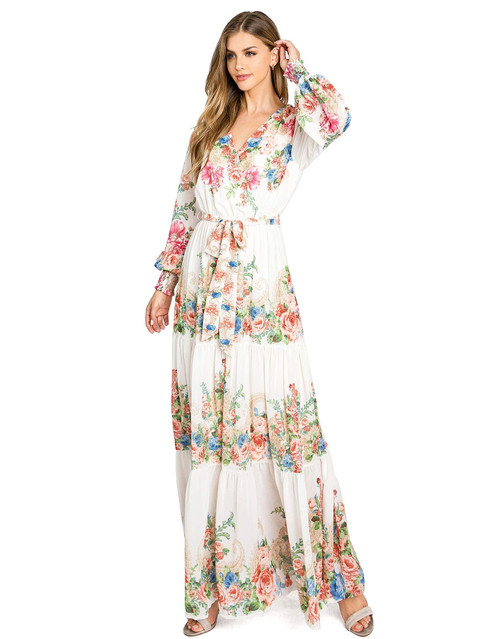 Regal Gardenia Maxi Dress