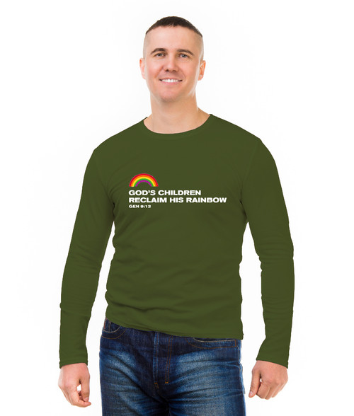Gods Children Reclaim His Rainbow Mens Crew Neck Long Sleeve Gods Children Reclaim His Rainbow Mens Crew Neck Long Sleeve