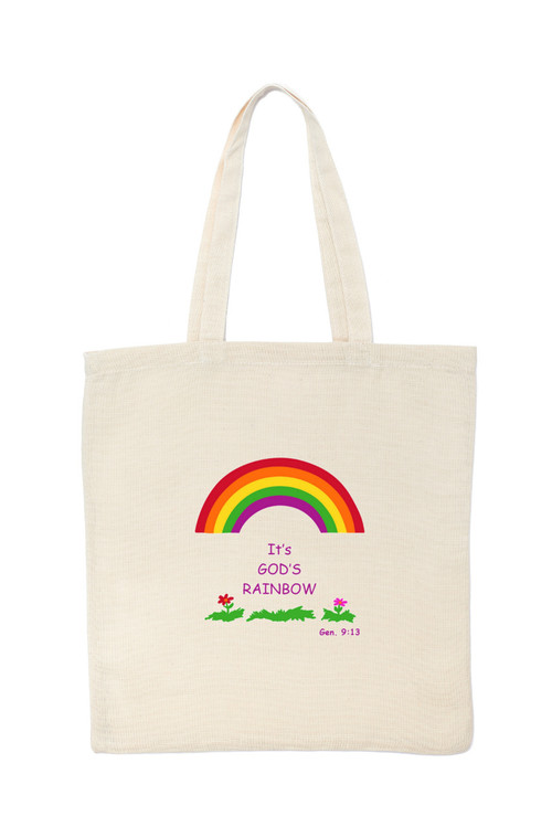 Society Tote Bag 20 x 15.5 x 5.5 Inches / Natural Rainbow