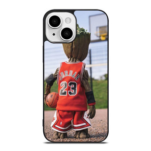 BABY GROOT MICHAEL JORDAN CHICAGO BULL iPhone 13 Mini Case Cover