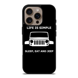 SLEEP EAT AND JEEP iPhone 16 Pro Case Cover SLEEP EAT AND JEEP iPhone 16 Pro Case Cover