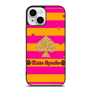 KATE SPADE NEW YORK YELLOW PINK STRIPES ICON iPhone 13 Mini Case Cover