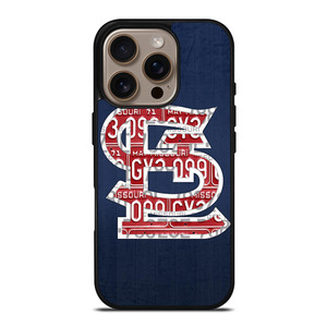 ST. LOUIS CARDINALS BASEBALL WOODEN LOGO iPhone 16 Pro Case Cover ST. LOUIS CARDINALS BASEBALL WOODEN LOGO iPhone 16 Pro Case Cover