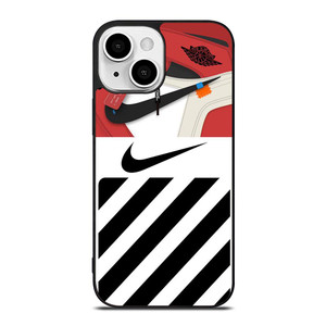 NIKE AIR JORDAN SHOES OFF WHITE LOGO iPhone 13 Mini Case Cover