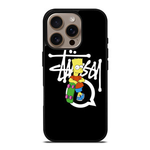 STUSSY BART SIMSON iPhone 16 Pro Case Cover STUSSY BART SIMSON iPhone 16 Pro Case Cover