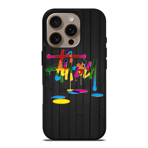STUSSY PAINT LOGO iPhone 16 Pro Case Cover