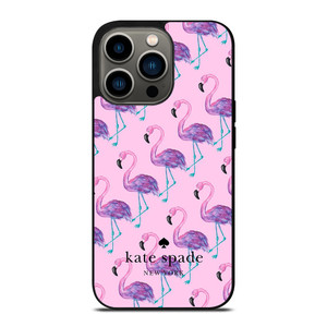 KATE SPADE NEW YORK LOGO FLAMENGOS PATTERN iPhone 13 Pro Case Cover