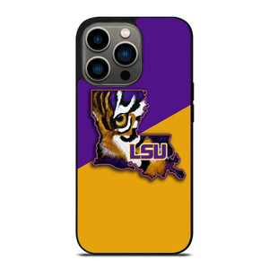 LSU TIGERS LOUISIANA STATE UNIVERSITY FOOTBALL ICON iPhone 13 Pro Case Cover