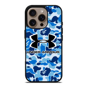 UNDER ARMOUR BLUE CAMO BAPE iPhone 16 Pro Case Cover UNDER ARMOUR BLUE CAMO BAPE iPhone 16 Pro Case Cover