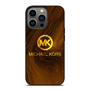 MICHAEL KORS GOLDEN MARBLE LOGO ICON iPhone 13 Pro Case Cover