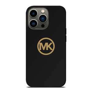 MICHAEL KORS MK LOGO BLACK GOLD iPhone 13 Pro Case Cover