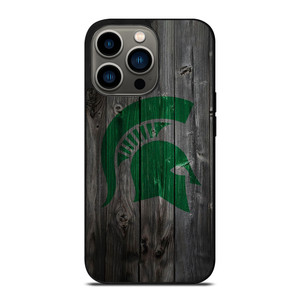 MICHIGAN STATE SPARTANS WOODEN LOGO iPhone 13 Pro Case Cover