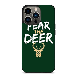MILWAUKEE BUCKS LOGO BASEBALL FEAR THE DEER iPhone 13 Pro Case Cover