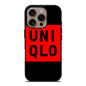 UNIQLO LOGO RED BLACK iPhone 16 Pro Case Cover