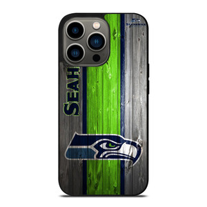 SEATTLE SEAHAWKS WOODEN LOGO iPhone 13 Pro Case Cover