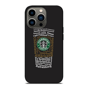 STARBUCKS COFFEE ART TYPOGRAPHY iPhone 13 Pro Case Cover