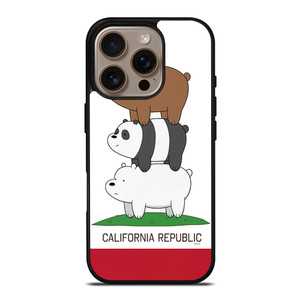 WE BARE BEARS CALIFORNIA REPUBLIC iPhone 16 Pro Case Cover WE BARE BEARS CALIFORNIA REPUBLIC iPhone 16 Pro Case Cover