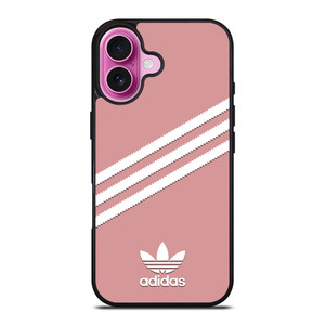 ADIDAS ORIGINALS STRIPES PINK iPhone 16 Plus Case Cover ADIDAS ORIGINALS STRIPES PINK iPhone 16 Plus Case Cover