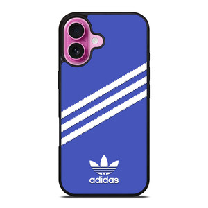 ADIDAS ORIGINALS STRIPES ROYAL BLUE iPhone 16 Plus Case Cover ADIDAS ORIGINALS STRIPES ROYAL BLUE iPhone 16 Plus Case Cover