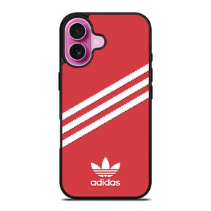 ADIDAS ORIGINALS STRIPES SCARLET RED iPhone 16 Plus Case Cover