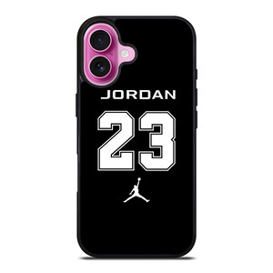 AIR JORDAN 23 BLACK LOGO iPhone 16 Plus Case Cover