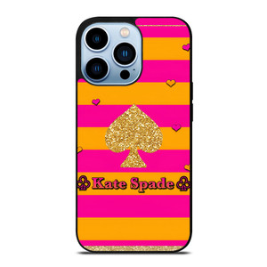 KATE SPADE NEW YORK YELLOW PINK STRIPES ICON iPhone 13 Pro Max Case Cover