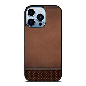 LV LOUIS VUITTON LOGO BROWN LEATHER BAG iPhone 13 Pro Max Case Cover