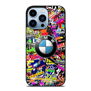 STICKER BOMB BMW LOGO iPhone 13 Pro Max Case Cover