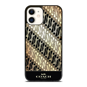 COACH NEW YORK LOGO BATIK PARANG PATTERN iPhone 12 Case Cover