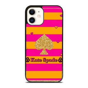 KATE SPADE NEW YORK YELLOW PINK STRIPES ICON iPhone 12 Case Cover