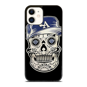 LA LOS ANGELES DODGERS SKULL iPhone 12 Case Cover