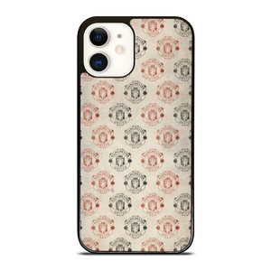 MANCHESTER UNITED FC FOOTBALL LOGO COLLAGE iPhone 12 Case Cover