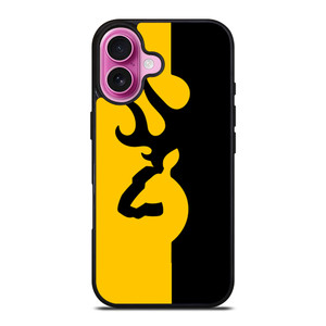 BROWNING LOGO BLACK YELLOW iPhone 16 Plus Case Cover BROWNING LOGO BLACK YELLOW iPhone 16 Plus Case Cover