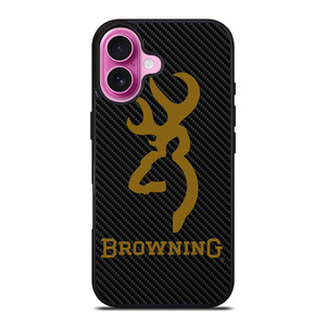 BROWNING LOGO CARBON iPhone 16 Plus Case Cover BROWNING LOGO CARBON iPhone 16 Plus Case Cover