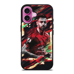 BRUNO FERNANDES MANCHESTER UNITED iPhone 16 Plus Case Cover BRUNO FERNANDES MANCHESTER UNITED iPhone 16 Plus Case Cover