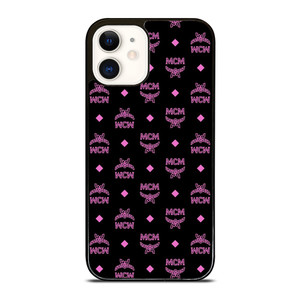 MCM WORLD LOGO BLACK PINK ICON iPhone 12 Case Cover