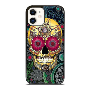 SUGAR SKULL TATTOO FLOWER iPhone 12 Case Cover