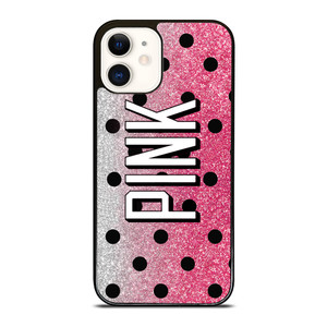 VICTORIA'S SECRET PINK LOGO SPARKLE iPhone 12 Case Cover