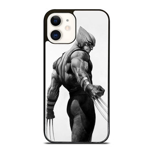 WOLVERINE X-MEN BLACK WHITE ART iPhone 12 Case Cover
